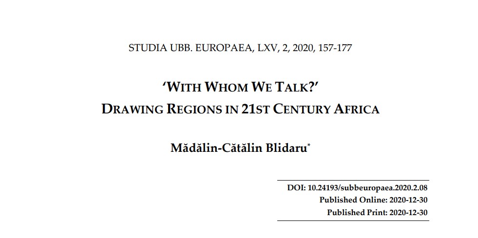 ‘With whom we talk?’ Drawing regions in 21st centuries